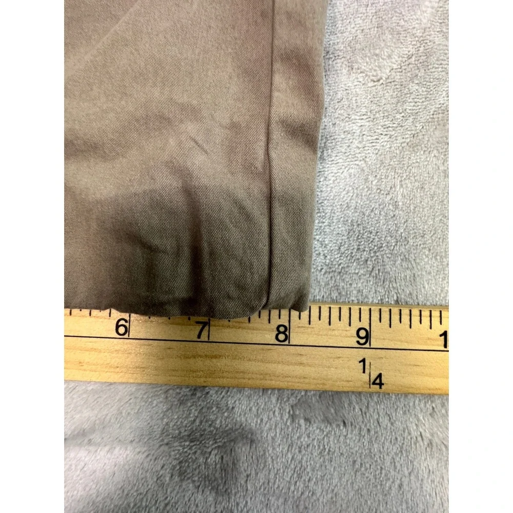 Mens Khaki Straight Leg Casual Pants Flat Front Cotton Blend Size 34x30‎